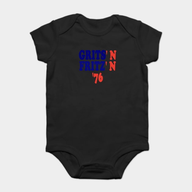 Grits N Fritz - Jimmy Carter And Walter Mondale Campaign Button Baby Bodysuit by Yesteeyear